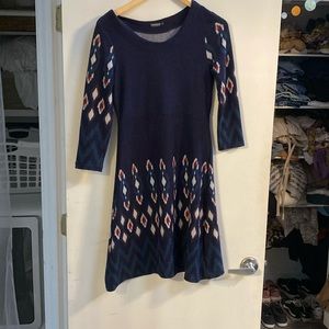 Earthbound- Navy Blue with pattern- Medium